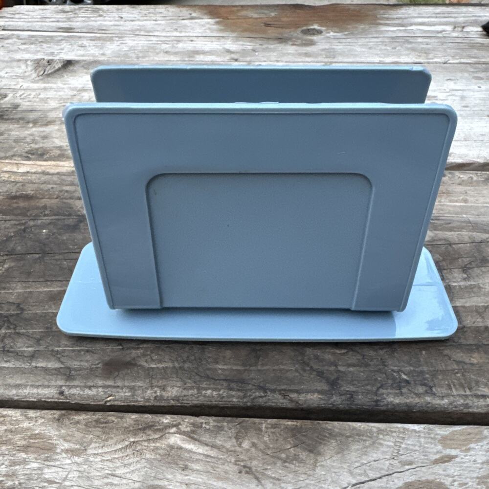 Vintage Sterilite Blue Plastic Napkin Holder Plastic Picnic Retro